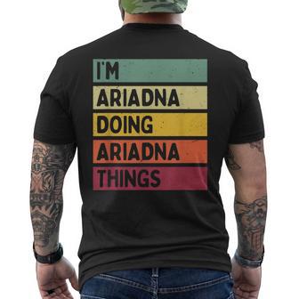 Soy Ariadna Haciendo Cosas De Ariadna Nombre Personalizado Divertido Camiseta Hombre Estampado Espalda - Regaloses