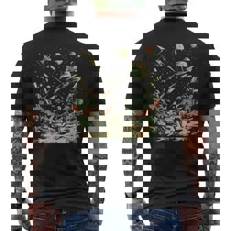 Space Battle Vintage Retro Sci-Fi Fighter Galaxy War Men's T-shirt Back Print | Seseable CA