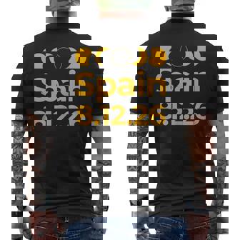 Spain Path Of Totality Total Solar Eclipse Tops & Stuff Tank Top Men's Back Print T-Shirt | Mazezy