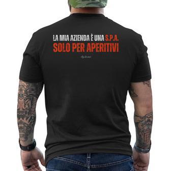 SPAOlo Per Aperitivi Divertente Amici Barman Alcool T-shirt da uomo con stampa posteriore - Novitaregali