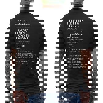 Spezialistin Für Infektionskrankheiten Lustige Wörterbuchdefinition T-Shirt mit Rückendruck - Seseable