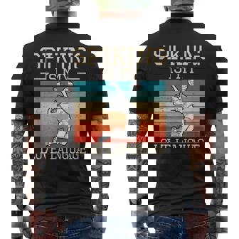 Spiking Is My Love Language Volleyball Players Spikers Men's Back Print T-Shirt | Mazezy