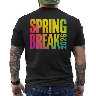 Spring Break 2026 Fun Vacation Time For Students Men's T-shirt Back Print - Monsterry