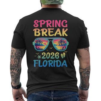 Spring Break Florida 2026 Vacation Trip Sunglasses Men's T-shirt Back Print | Mazezy