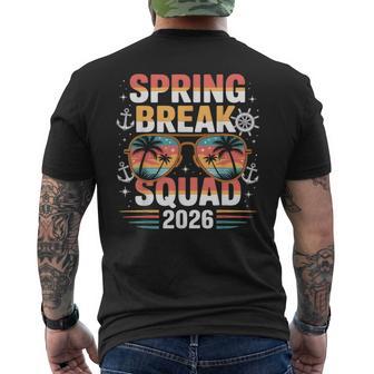 Spring Break Squad 2026 Cruise Vacation Sunglasses Beach Men's T-shirt Back Print - Thegiftio