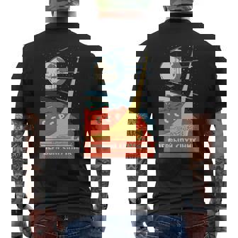 Sputnik Urssintage Poster Comunista Urss Espacio Manga Larga Camiseta Hombre Estampado Espalda - Regaloses