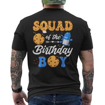 Squad Of The Birthday Boy Milk And Cookies 1St Birthday Men's T-shirt Back Print - Thegiftio UK