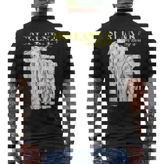 Sri Lanka In My Soul Elephant Heritage Roots Pride Tank Top Men's Back Print T-Shirt | Mazezy