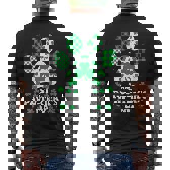 St Paw-Trick's Day Happy Saint Patrick's Day Dog Lover Men's T-shirt Back Print - Thegiftio