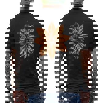 Star Anise Native American Art Men's Back Print T-Shirt | Mazezy