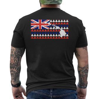State Of Hawaii Tribal Hawaiian Flag Men's T-shirt Back Print - Thegiftio UK