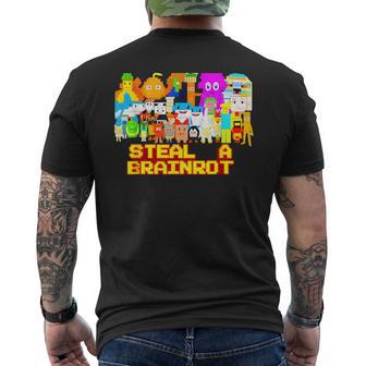 Steal A Brainrot Meme ビデオゲーム キッズゲーマー メンズTシャツ バックプリント - Kawaiitshirt