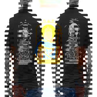 Stephen Catholic Hungary Tank Top Men's Back Print T-Shirt | Mazezy