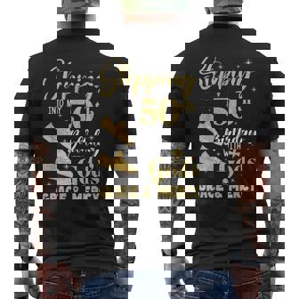 Stepping Into My 50Th Birthday With Gods Grace And Mercy Men's T-shirt Back Print | Mazezy