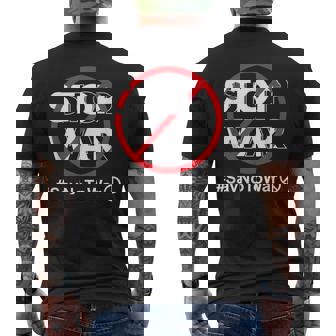 Stop Waray No To War Pleasetop Wars No War メンズTシャツ バックプリント - Kawaiitshirt