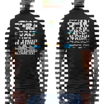 Storm Chaser In Training Kids Meteorology Storm Chasing Men's Back Print T-Shirt | Mazezy