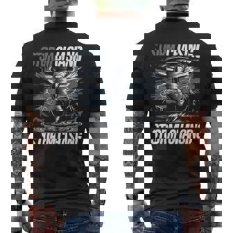 Storm Chasing Meteorologist Storm Chaser Men's Back Print T-Shirt | Mazezy