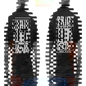 Straight Outta Bosnia Men's Back Print T-Shirt | Mazezy