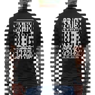 Straight Outta Costa Rica Men's Back Print T-Shirt | Mazezy