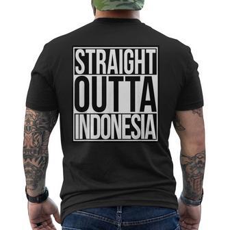 Straight Outta Indonesia Men's Back Print T-Shirt | Mazezy