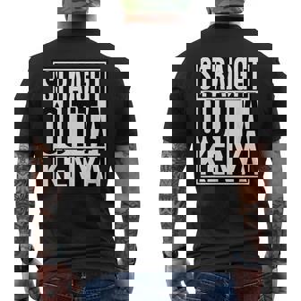 Straight Outta Kenya Men's Back Print T-Shirt | Mazezy