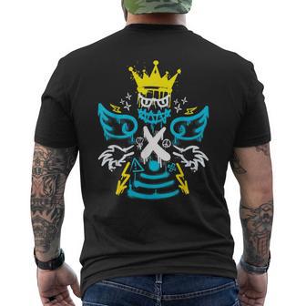 Streetwear Retro Gamma Blue Matching Men's T-shirt Back Print - Thegiftio UK