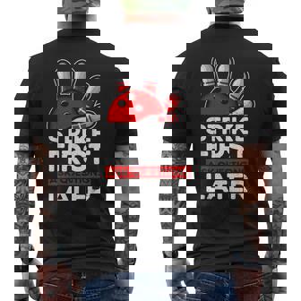 Strike Bowler Bowling Ball Bowling Men's T-shirt Back Print | Mazezy