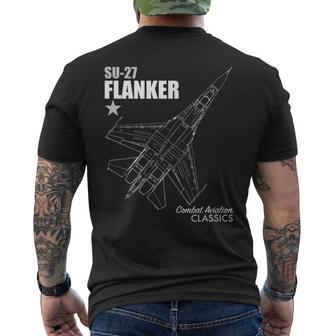 Su-27 フランカー メンズTシャツ バックプリント - Kawaiitshirt