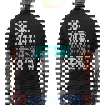 Sun Water JetSki Repeat Summer Sports Water Fun Tank Top Men's Back Print T-Shirt | Mazezy