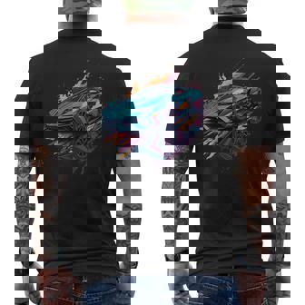 Supercar Exotic Sports Car Concept Car Poster Style Graphic Men's Back Print T-Shirt | Mazezy