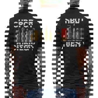 Support Diversity Bullet Ammo Gun Rights Men's Back Print T-Shirt | Mazezy