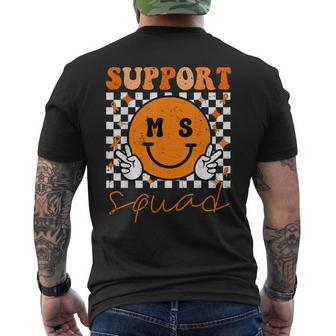 Support Squad Multiple Sclerosis Awareness Ms Awareness Men's T-shirt Back Print - Thegiftio UK