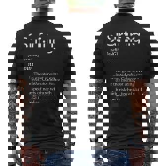 Surfing Definition Surface Water Wave Sport For Surfers Men's Back Print T-Shirt | Mazezy