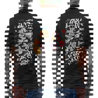 I Survived 100 Days Of School Cafeteria Chaos Space Rocket Men's Back Print T-Shirt | Mazezy