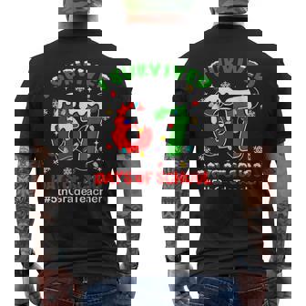 I Survived 67 Days Of School 5th Grade Teacher Christmas Men's Back Print T-Shirt | Mazezy