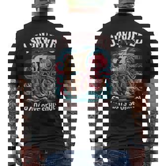 I Survived 67 Days Of School 6-7 Boys Kids Pirate Octopus Men's Back Print T-Shirt | Mazezy