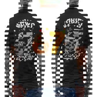 I Survived 67 Days Of School Chicken Banana Kids 67th Day Men's Back Print T-Shirt | Mazezy