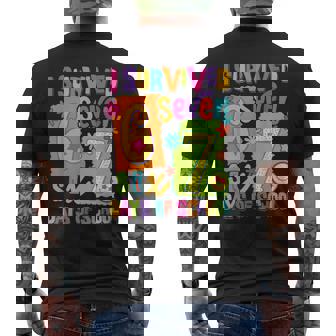 I Survived 67 Days Of School Six Seven Teachers Students Men's Back Print T-Shirt | Mazezy