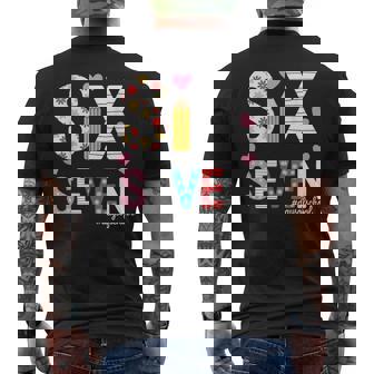 I Survived 67 Days Of School Teacher Student Six Seven Meme Men's Back Print T-Shirt | Mazezy