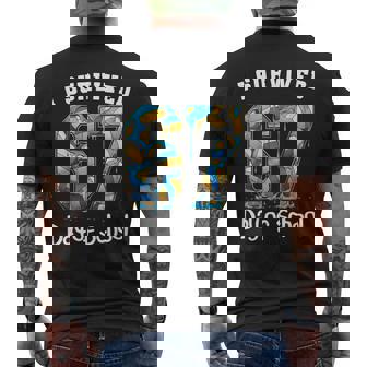 I Survived 67 Days Of School Teacher Volleyball Drip Men's Back Print T-Shirt | Mazezy