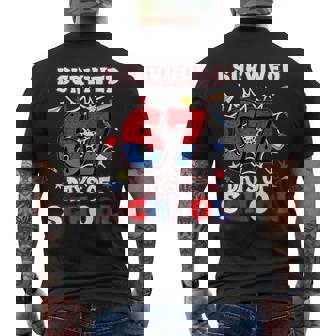 I Survived 67 Days Of School Teachers Kids Spider Web Men's Back Print T-Shirt | Mazezy