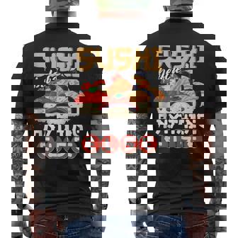 Sushi Lover Sushi Japanese Cuisine Tank Top Men's Back Print T-Shirt | Mazezy