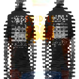 Swaddle Specialist Cute Newborn Nurse Baby Mother NICU Fall Men's Back Print T-Shirt | Mazezy