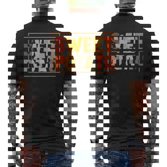 Sweet Potato Grouchy Potato Couple Matching Fall Men's Back Print T-Shirt | Mazezy