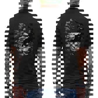 Symbole Taoïsmeur La Nature Noire Et Blanche Taijitu Yin Yang T-shirt imprimé au dos - Cadeauxyz