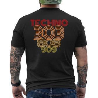 Synthesizer Techno 303 808 909 For Fans Of Analogueounds メンズTシャツ バックプリント - Kawaiitshirt