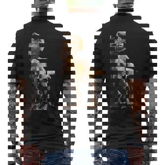 T-レックス ティラノサウルス・レックス 恐竜 恐竜大好き ディノ メンズTシャツ バックプリント - Kawaiitshirt