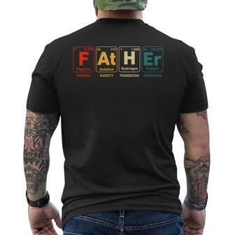 Tabla Periódica Para Papá Con Elementos Para Padre Camiseta Hombre Estampado Espalda - Regaloses