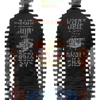 Table Sport Game Soccer Silently Judging Your Foosball Men's Back Print T-Shirt | Mazezy