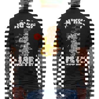 Table Tennis Ping Pong Master Table Tennis Player Men's Back Print T-Shirt | Mazezy